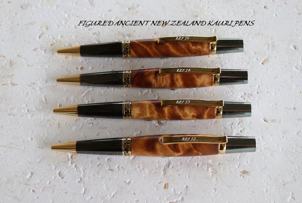 figured grain ancient kauri pens